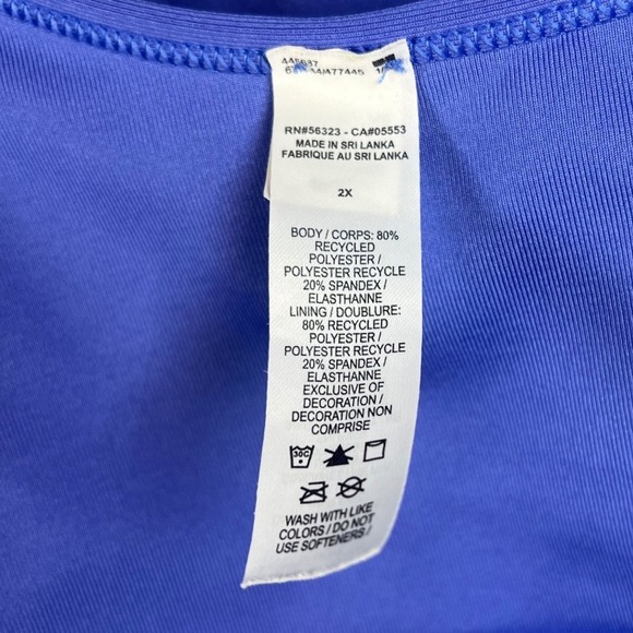 Nike Women's Sports Bra, Victory Compression, Blue, Size 2X - Picture 6 of 7